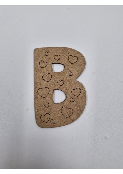 1 Adet Ahşap B Harfi Boyama Okul Dıy Etkinlik Aktivite Sanat 10 cm