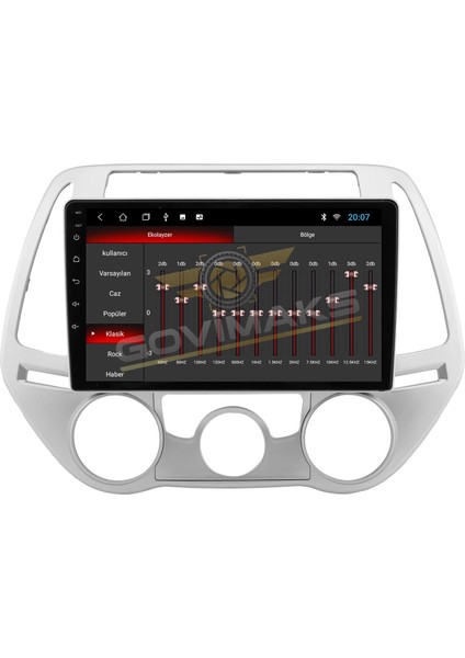 GOVİMAKS HYUNDAİ İ20 2009-2014 UYUMLU 2 GB RAM 32 GB HAFIZA ANDROID MULTIMEDIA