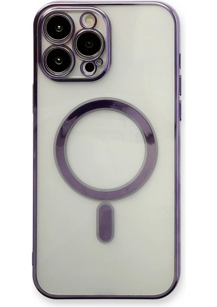 Iphone 13 Pro Max Kılıf Magneticsafe Lazer Silikon - Mor fiyatları