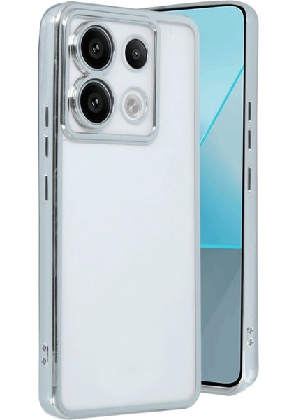 Xiaomi Redmi Note 13 Pro 4g Kılıf Razer Lensli Silikon - Gümüş