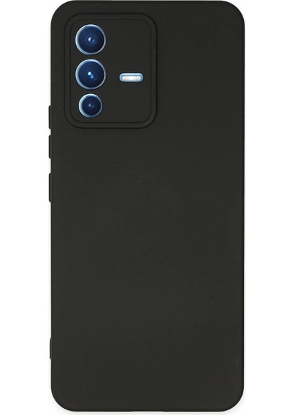 Vivo V23 5g Kılıf Nano Içi Kadife Silikon - Siyah