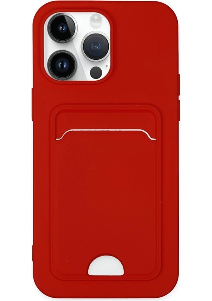 Iphone 14 Pro Kılıf Kelvin Kartvizitli Silikon - Kırmızı