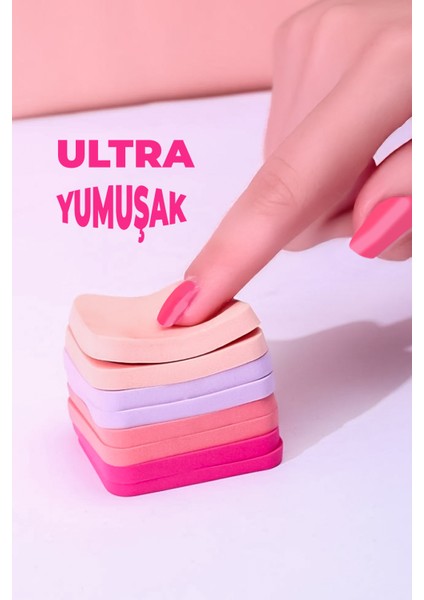 20’li Makyaj Sünger Seti Damla & Kesik Sünger, Pudra Pufları, Far Aplikatörü, Toka Hediyeli fırsatları