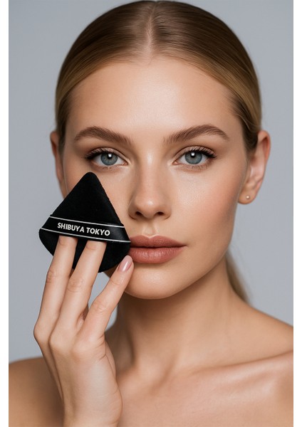 Üçgen Pudra Pufu ve Makyaj Süngeri 3’lü Set Kumaş Kese fiyatları