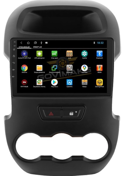 GOVİMAKS FORD RANGER 2011-2015 UYUMLU 2 GB RAM 32 GB HAFIZA ANDROID MULTIMEDIA TEYP