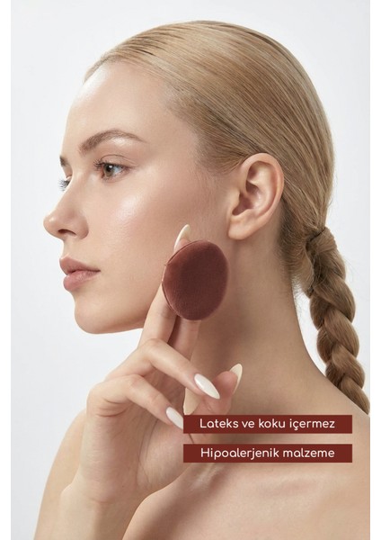 7’li Yuvarlak Pudra Pufu Makyaj Süngeri Seti Islak/kuru Parmak Bantlı Kutulu modelleri