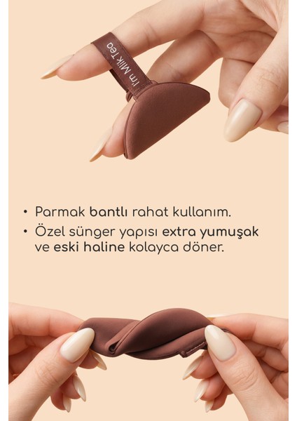 7’li Yuvarlak Pudra Pufu Makyaj Süngeri Seti Islak/kuru Parmak Bantlı Kutulu fırsatları