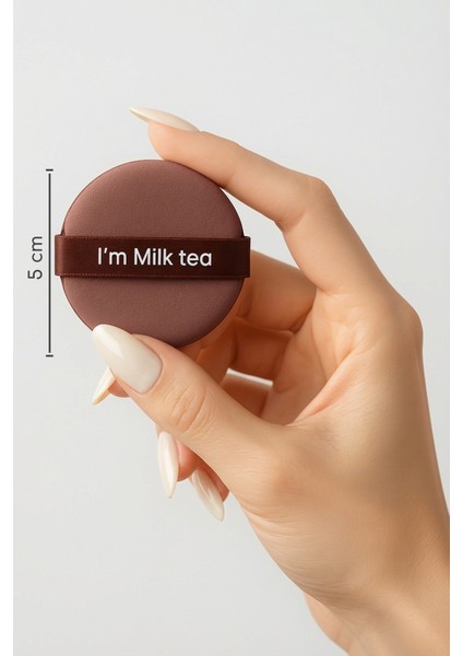 7’li Yuvarlak Pudra Pufu Makyaj Süngeri Seti Islak/kuru Parmak Bantlı Kutulu