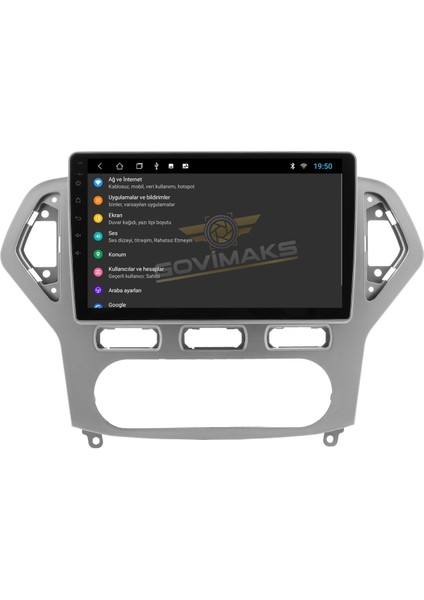 FORD MONDEO 2007-2012 UYUMLU SILVER GREY 2 GB RAM 32 GB HAFIZA ANDROİD MULTİMEDİA TEYP