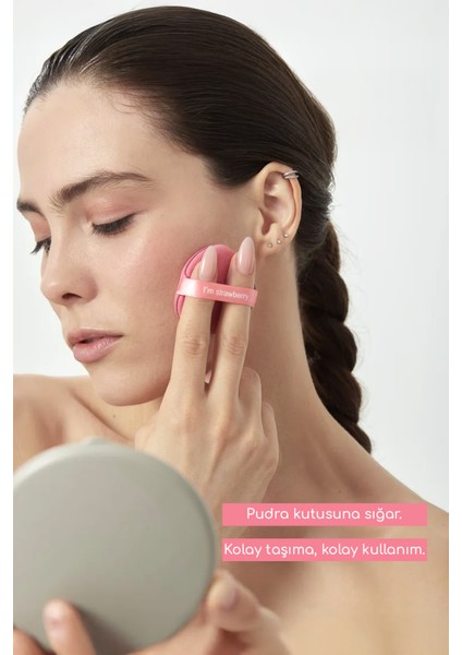 7’li Yuvarlak Pudra Pufu Makyaj Süngeri Seti Islak/kuru Parmak Bantlı Kutulu modelleri