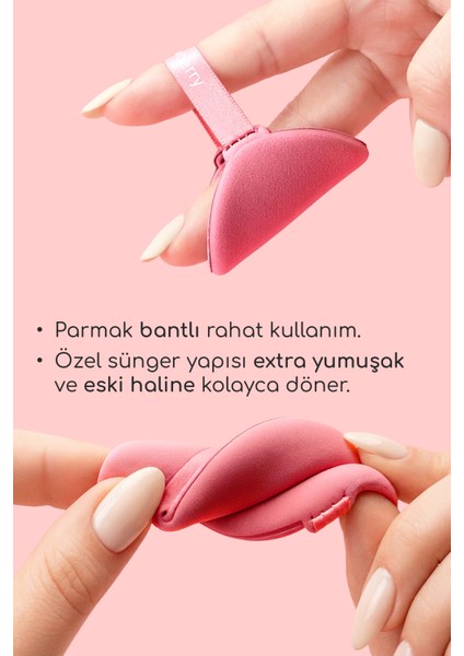 7’li Yuvarlak Pudra Pufu Makyaj Süngeri Seti Islak/kuru Parmak Bantlı Kutulu fırsatları