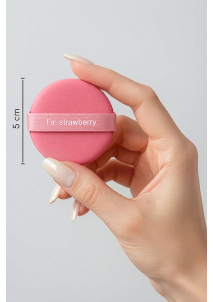 7’li Yuvarlak Pudra Pufu Makyaj Süngeri Seti Islak/kuru Parmak Bantlı Kutulu