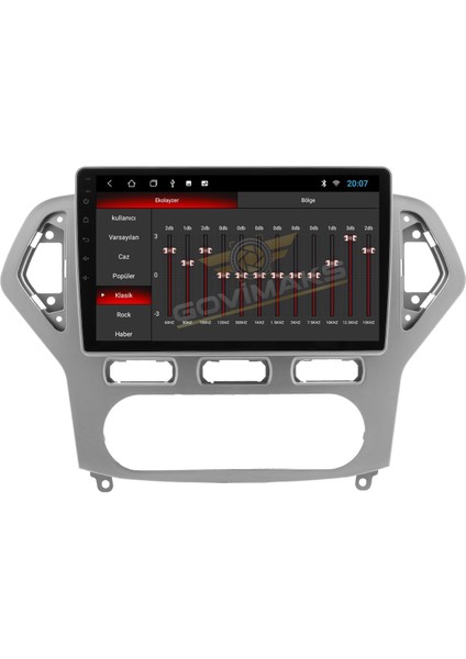 FORD MONDEO 2007-2012 UYUMLU SILVER GREY 6 GB RAM 128 GB HAFIZA ANDROİD MULTİMEDİA TEYP