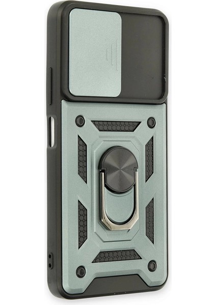 Xiaomi Redmi Note 11T Kılıf Pars Lens Yüzüklü Silikon - Yeşil fiyatları