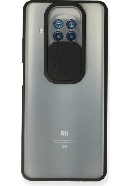 Xiaomi Mi 10T Lite Kılıf Palm Buzlu Kamera Sürgülü Silikon - Siyah