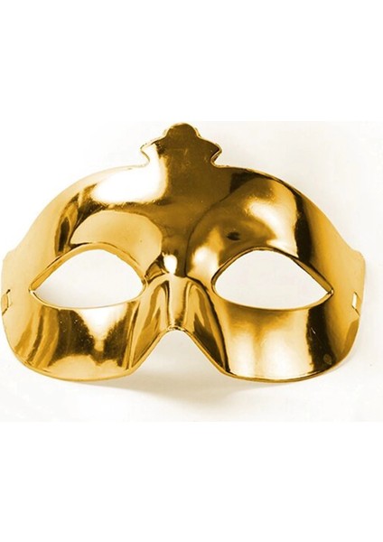 Altın Renk Kostüm Partisi Ekstra Parlak Balo Maskesi 15X10 cm
