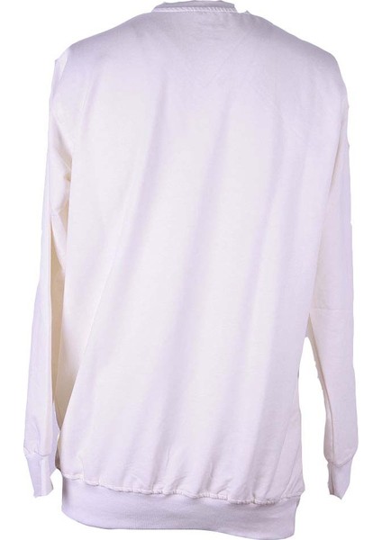 New York Baskı Ekru Erkek Sweatshirt 43236 modelleri