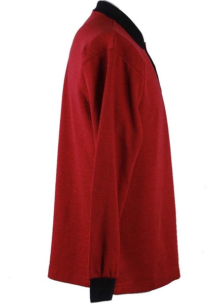 Polo Yaka Classic Cepli Bordo Erkek Sweatshirt 232 fiyatları