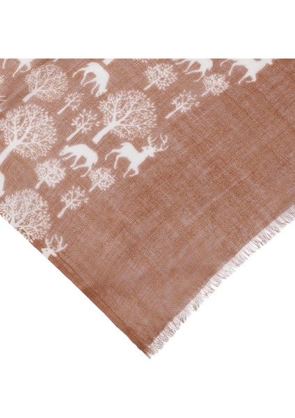 Geyik Desenli Yün Şal fiyatları