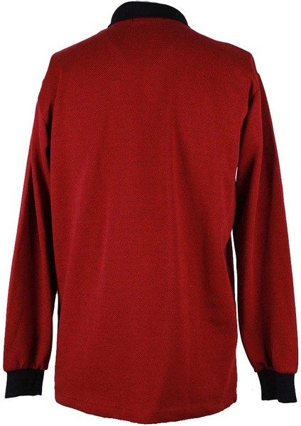 Polo Yaka Classic Cepli Bordo Erkek Sweatshirt 232 modelleri
