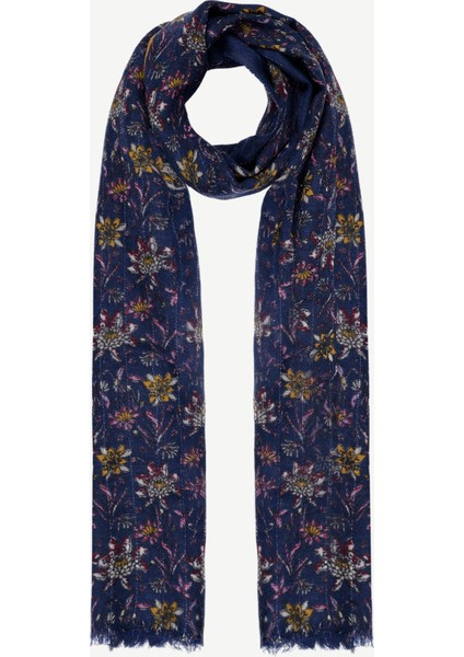 Çiçek Desenli Yün Şal