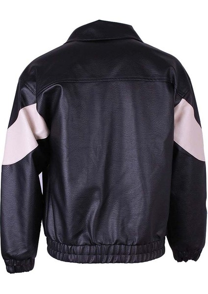 Baskılı Siyah Erkek Deri Ceket 940 modelleri