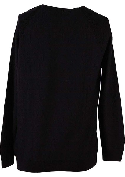 O Yaka Siyah Erkek Kazak 18061 modelleri