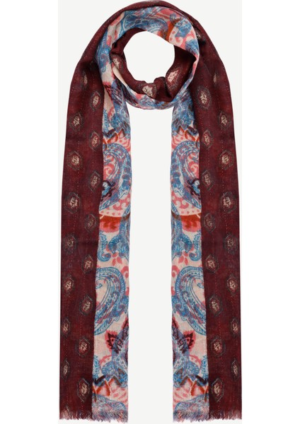 Karışık Desenli Yün Şal