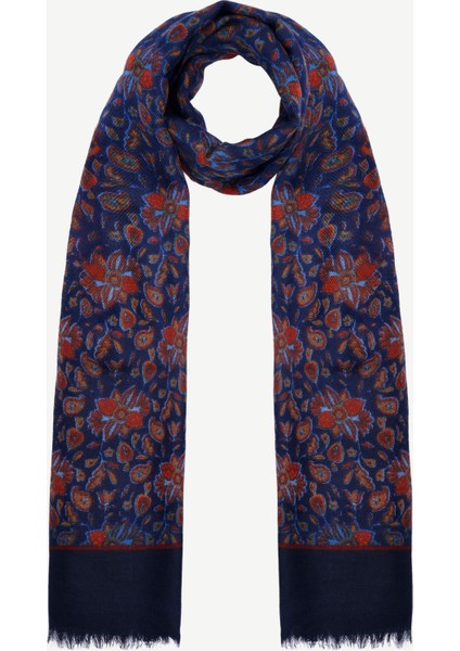 Çiçek Desenli Yün Şal