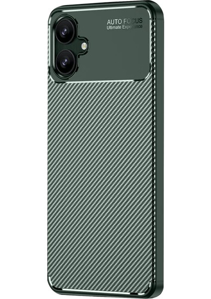 Samsung Galaxy A06 Kılıf Auto Focus Karbon Kapak - Koyu Yeşil fiyatları
