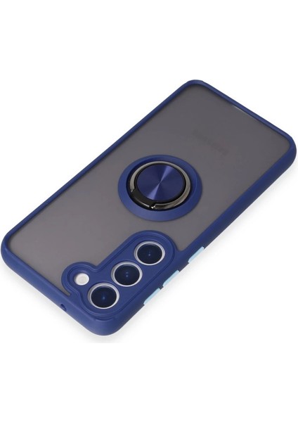 Samsung Galaxy S23 Kılıf Montreal Yüzüklü Silikon Kapak - Lacivert indirimleri