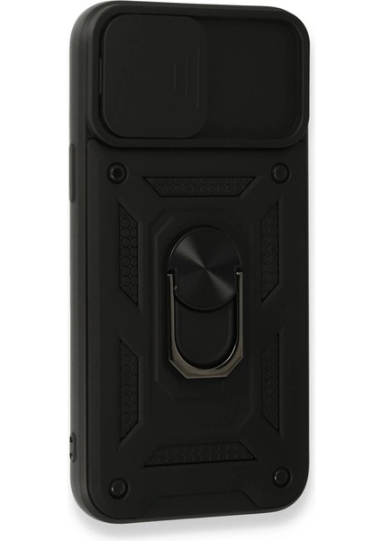 Iphone 15 Pro Kılıf Pars Lens Yüzüklü Silikon - Siyah modelleri