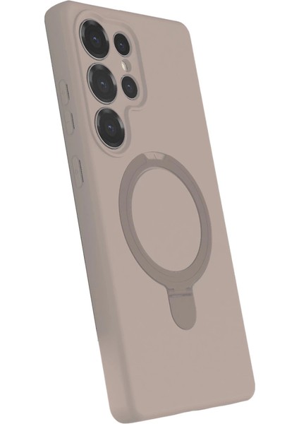Samsung Galaxy S23 Ultra Regal Magsafe Standlı Kapak - Çöl Titanyum fiyatları