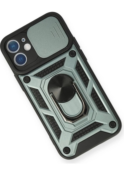 Iphone 12 Kılıf Pars Lens Yüzüklü Silikon - Yeşil fiyatları