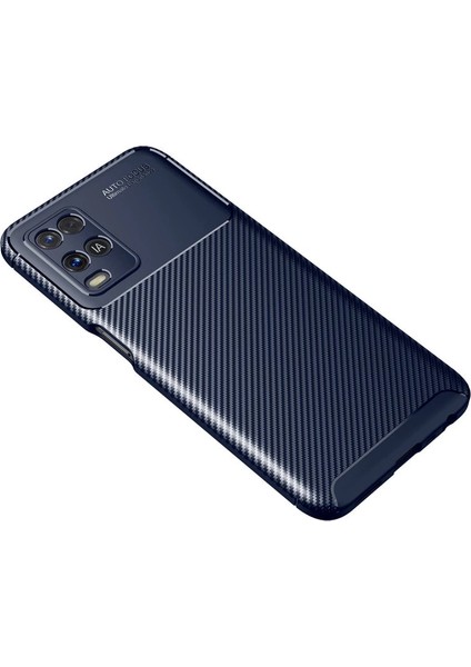 Oppo A54 4g Kılıf Auto Focus Karbon Kapak - Lacivert fiyatları