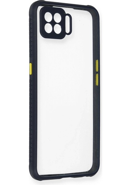 Oppo A73 Kılıf Miami Şeffaf Silikon - Lacivert