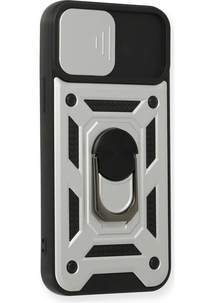 Iphone 12 Pro Kılıf Pars Lens Yüzüklü Silikon - Gümüş fiyatları