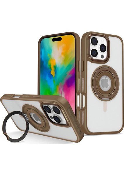 Joko Iphone 16 Pro Banza Magsafe Standlı Kapak - Kahverengi