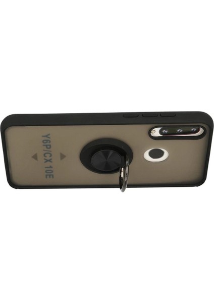 Huawei Y6P Kılıf Montreal Yüzüklü Silikon Kapak - Siyah fiyatları