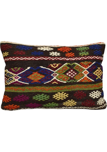 Yeni El Dokuma Dekoratif Kilim Kırlent Yastık Kılıfı 6685