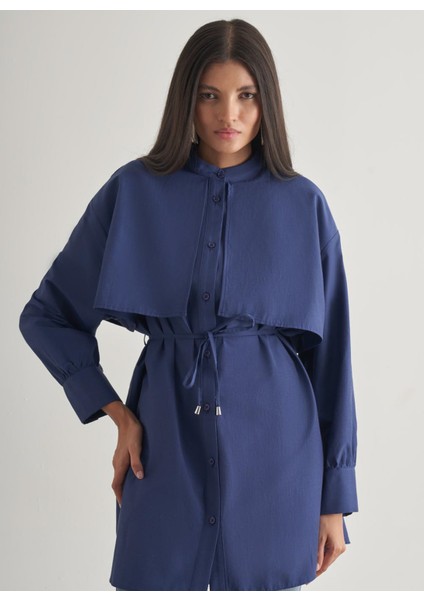 Hakim Yaka Düz Indigo Kadın Tunik M2MZ1030210242 fiyatları