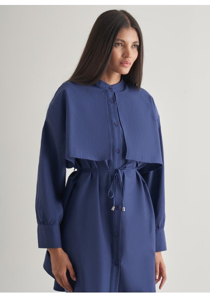 Hakim Yaka Düz Indigo Kadın Tunik M2MZ1030210242 modelleri