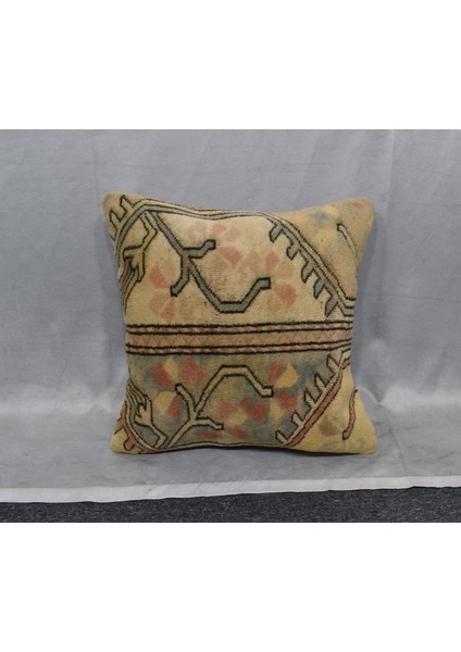 Vintage El Dokuma Dekoratif Halı Kırlent Yastık Kılıfı 6702