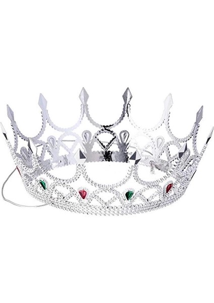 Taşlı Rönesans Kostümlü Kraliyet Ortaçağ Gümüş Kraliçe Prenses Tacı fiyatları