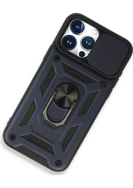 Iphone 15 Pro Kılıf Pars Lens Yüzüklü Silikon - Lacivert fiyatları