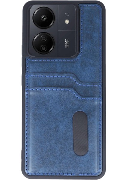Xiaomi Redmi 13C Kılıf Sara Kartvizitli Deri Kılıf - Lacivert fiyatları
