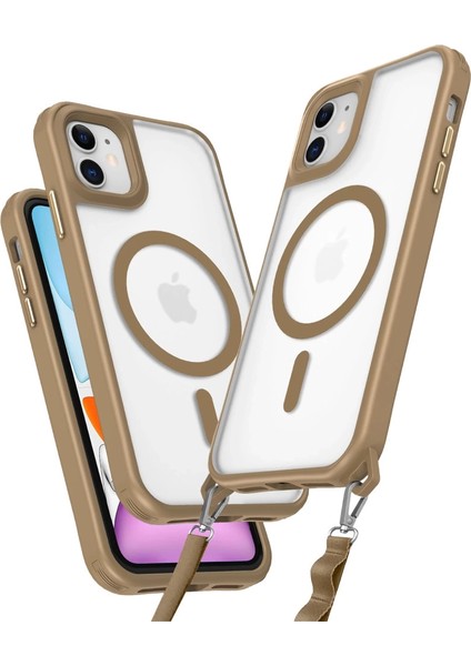 Iphone 12 Kılıf Enka Magsafe Silikon Kılıf - Desert