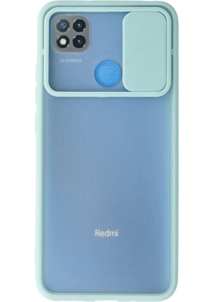 Xiaomi Redmi 9c Kılıf Palm Buzlu Kamera Sürgülü Silikon - Turkuaz
