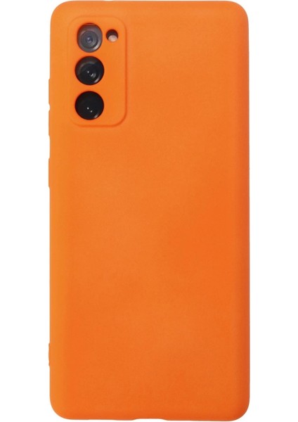 Samsung Galaxy S20 Fe Kılıf Nano Içi Kadife Silikon - Turuncu