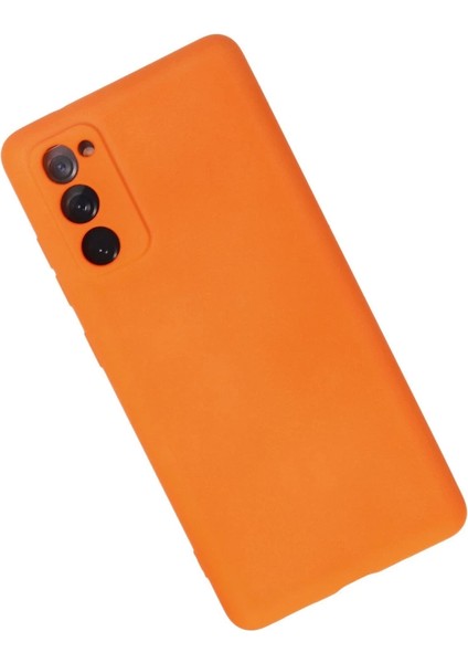 Samsung Galaxy S20 Fe Kılıf Nano Içi Kadife Silikon - Turuncu modelleri